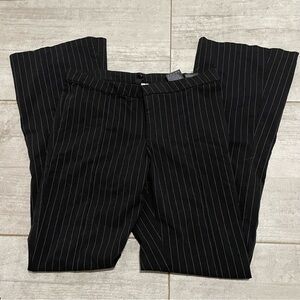 Black Low Waist Pinstripe Pants Size 6